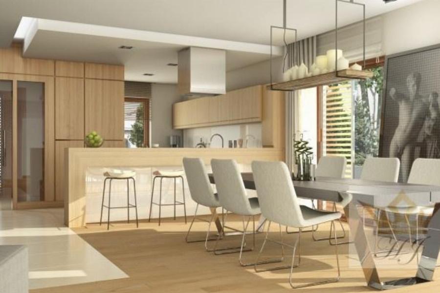 Haus Orlando - Ess- und Küchenbereich_Visualisierung