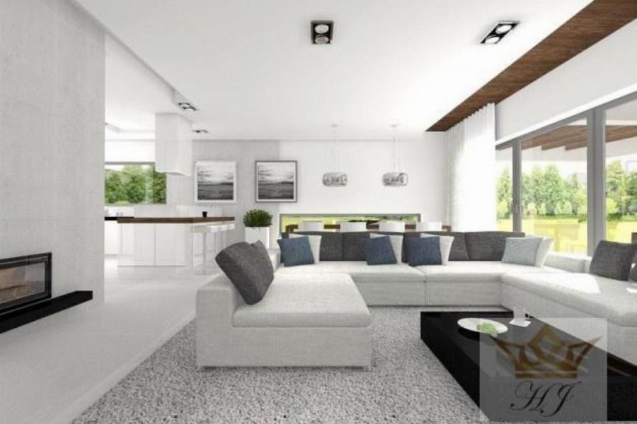 Haus Davos - Großzügiger Wohnbereich und anschließendem  Ess- und Küchenbereich_Visualisierung